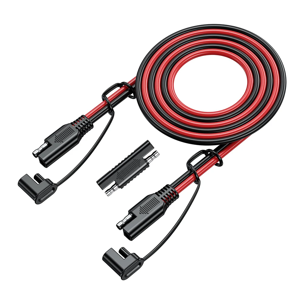 Battery Charging Cable SAE To SAE 12V-36V Solar Plug Cord 16AWG Car Extension Cable Waterproof Solar Vehicle Battery Power Cable