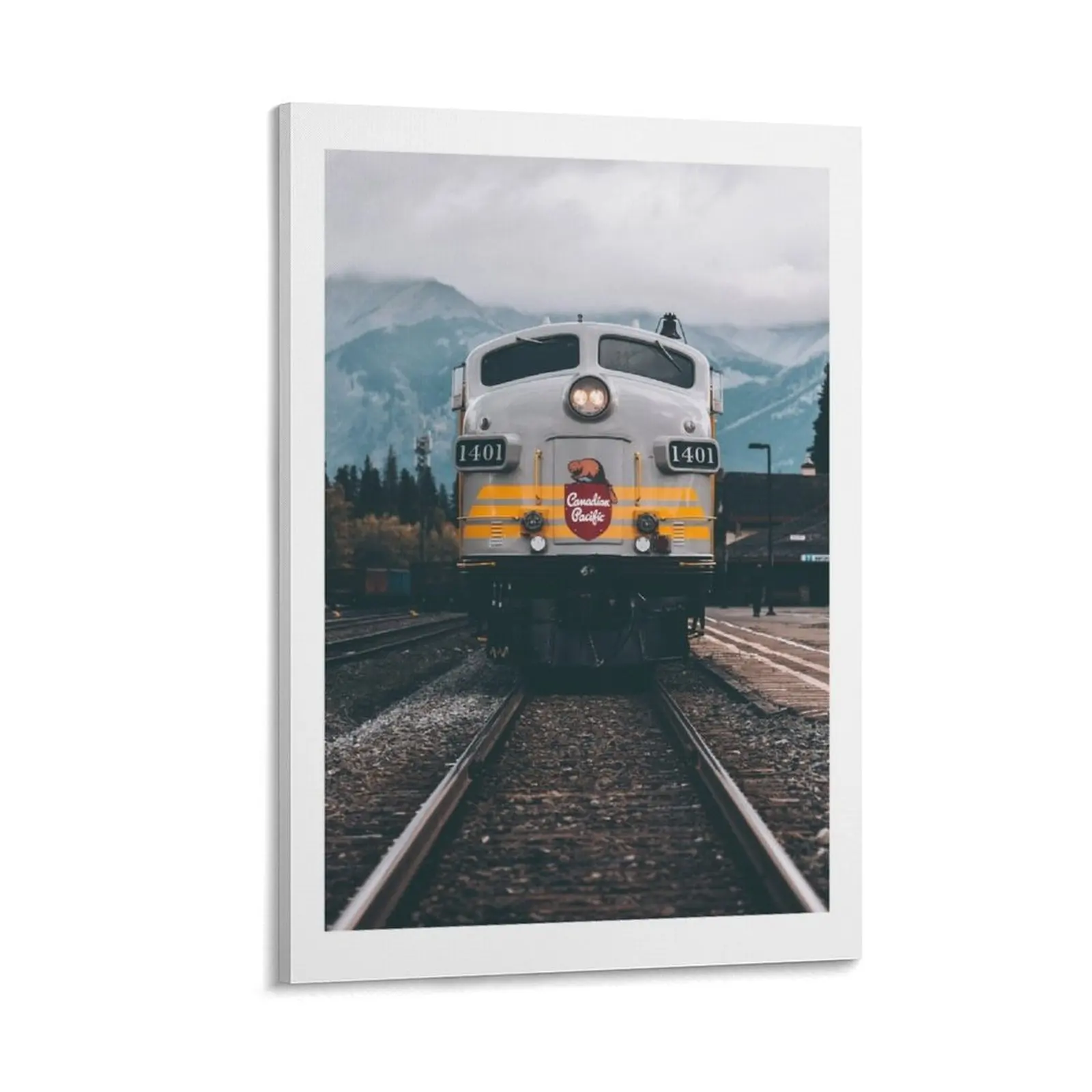 

Canadian Pacific Train in Banff, Alberta, Canada Canvas Painting decorative pictures for living room home decor interior