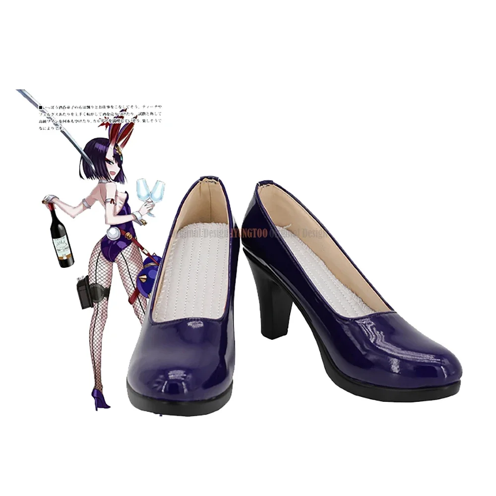 

FGO Shuten-douji Shoes Cosplay Fate Grand Order Shuten-douji Purple Boots Customized Shoes for Unisex
