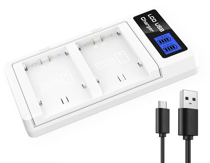 Wholesale Dual LCD Screen USB Battery Charger with Type-C Port for Arlo Go, Arlo Pro, Arlo Pro 2 Security Light Camera Batteries