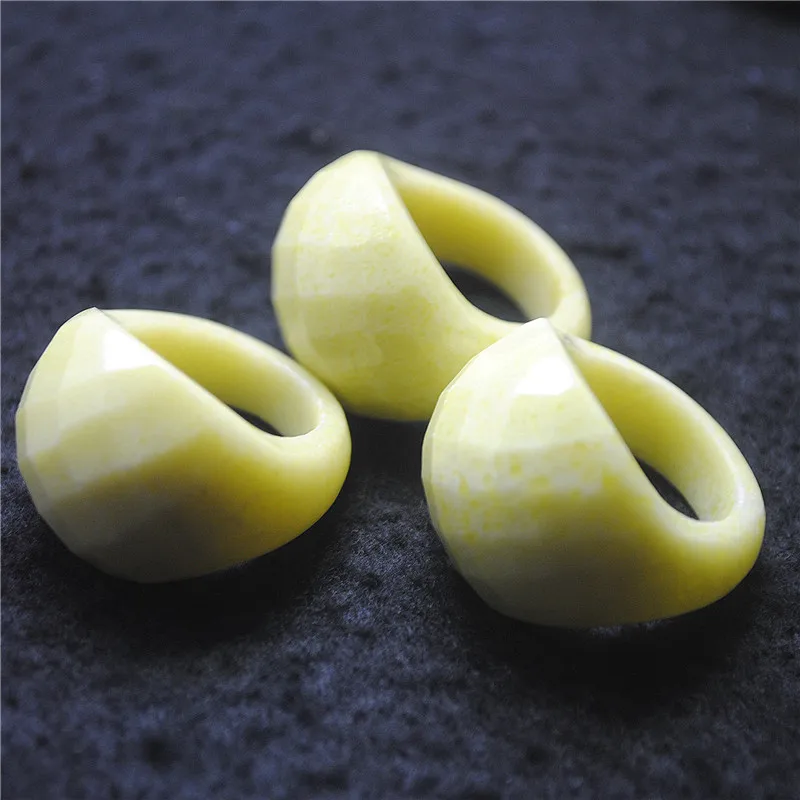 1PC New Natural Faceted Jade Rings For Finger Wearring Hole Diameter 18MM For Fashion Party Showing