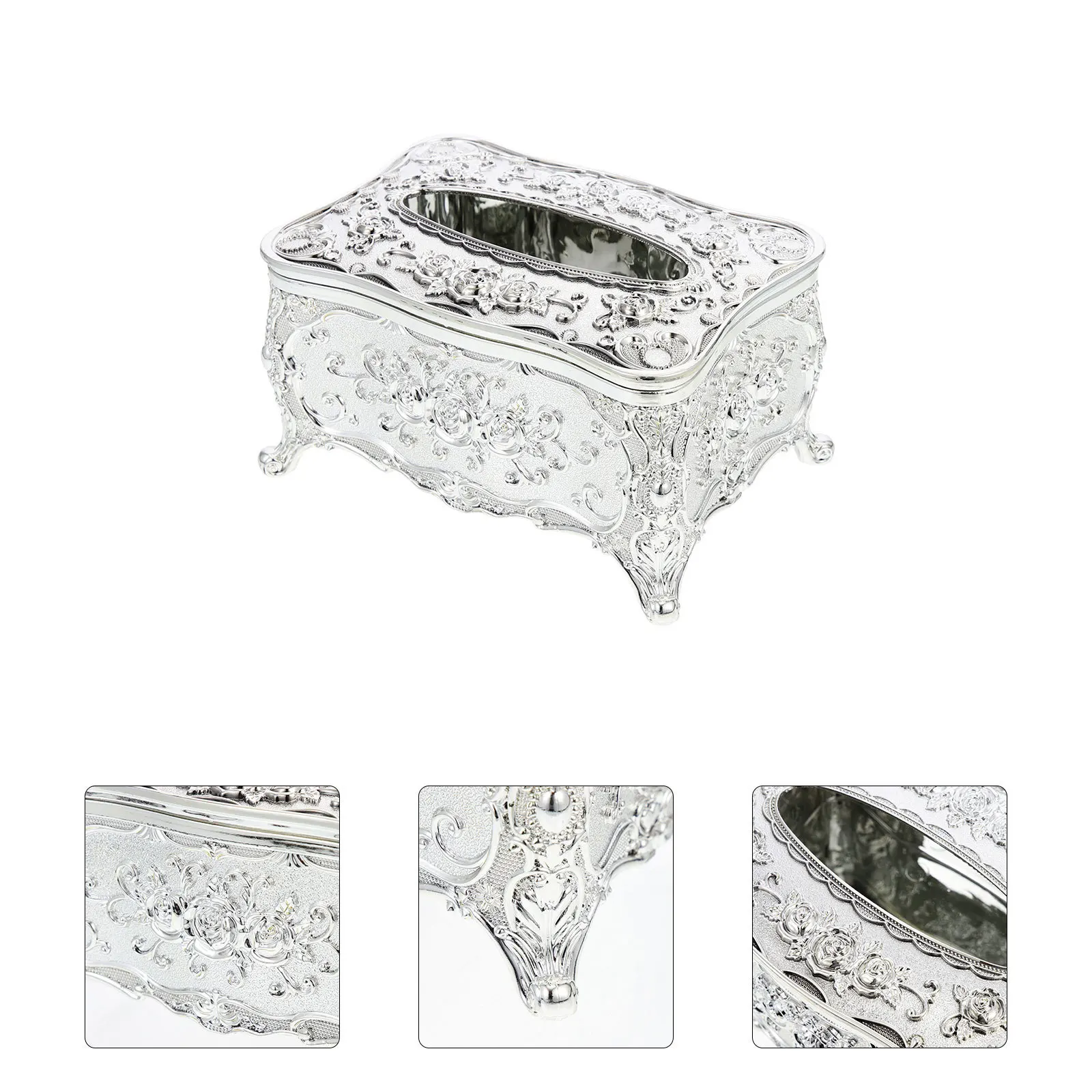 Boîte à mouchoirs en acrylique, style rétro vintage, organisateur de serviettes de luxe pour le salon, la chambre à coucher, la décoration de la maison, porte-mouchoirs de bureau