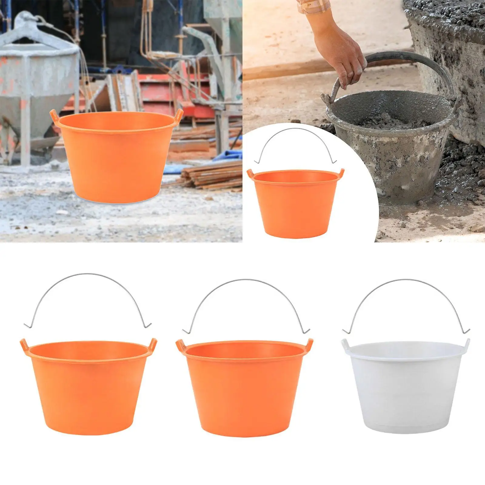 

Cement Bucket Heavy Duty Nylon Sturdy Pail Container for Water Concrete Planting