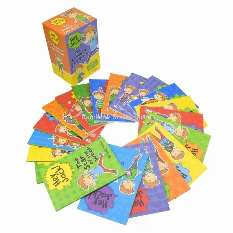 20 Pcs/Set Hey Jack !The Complete Jack Stack English Picture Story Book Children\'s Bridge Chapter Reading Kids Gift Box