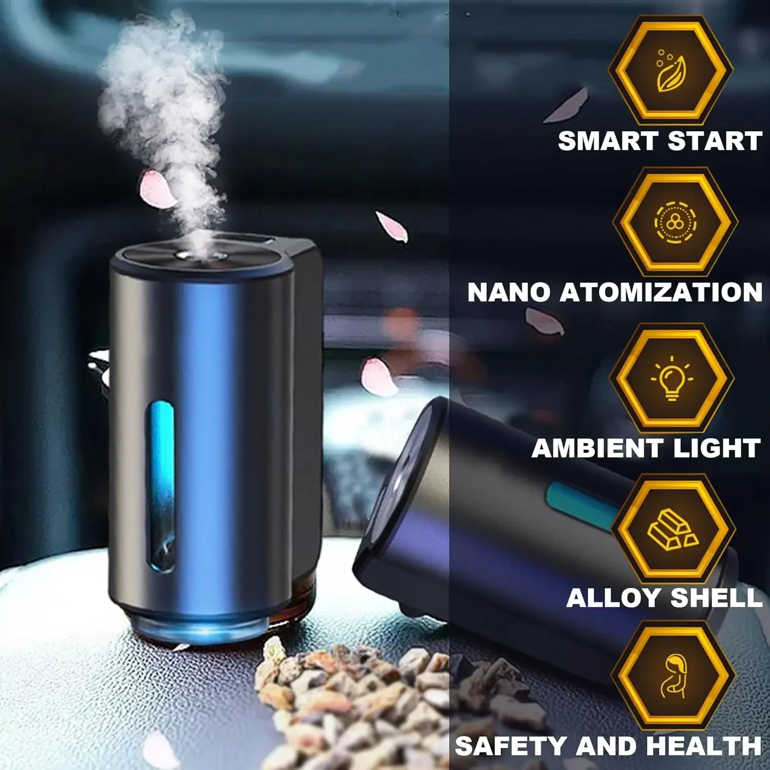 Air Freshener In The Car Aroma Diffuser 3 Levels Of Adjustable Intelligent Rechargeable Fragrance Diffuser Interior Car Accessor