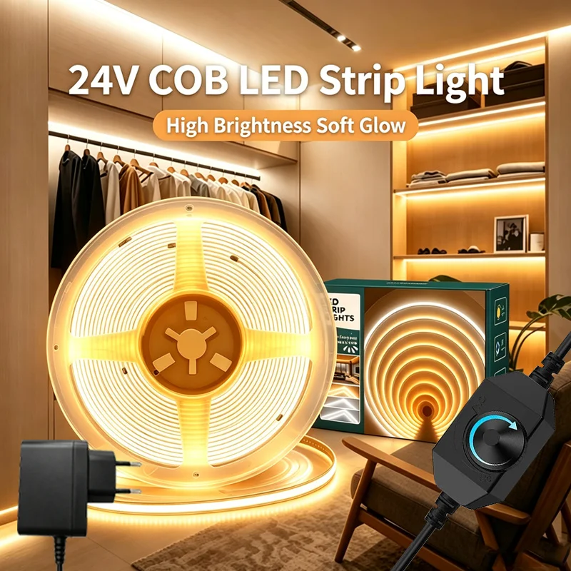 kit-completo-de-fitas-de-luzes-led-cob-de-24-v-com-intensidade-ajustavel-incluindo-fonte-de-alimentacao-e-dimmer-com-botao-fita-led-flexivel-cortavel-e-autoadesiva