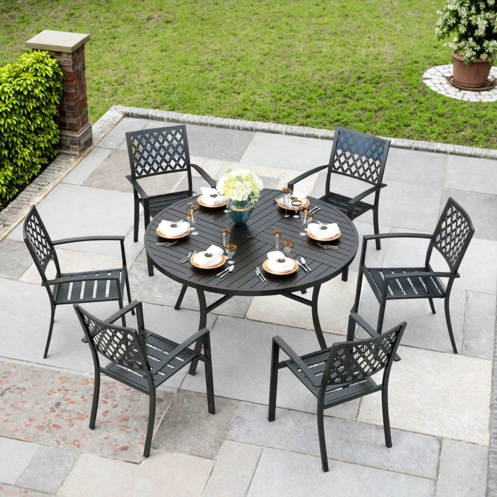 

New Design Garden Furniture Outdoor Table and Chair Set Suitable for Hotel Courtyard Terrace