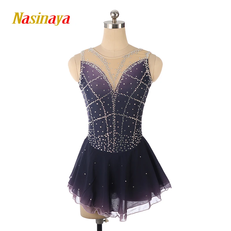Children's Adult Figure Skating Dress Kosten Performance Dress Competition Grading Skirt Gradient Color