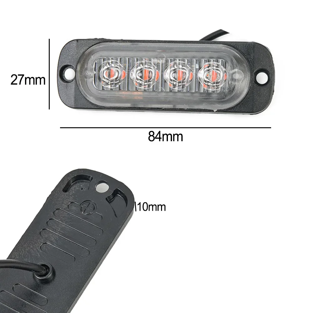 4LED Off-road Car Trailer Trucks Safety Urgent Working Fog Red Light Lamp DC 12V 12W LED Urgent Light Fast Heat Dissipation