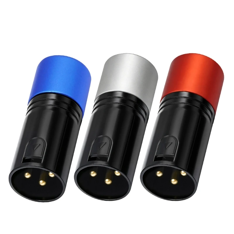 D5BB Compact DMX512 Terminators Plug 120 Ohms 3 Pin 2Pcs, Metal Connector for End of Line Routing Project Use