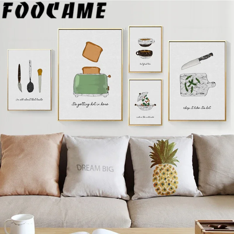 Cake Sweet Kitchen Poster Nordic Art Canvas Print Kitchenware Paintings Wall Restaurant Decor Minimalism Pictures Modern Home