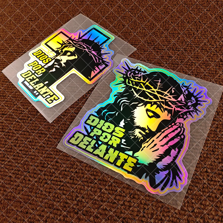 

Наклейка-скретч-стикер с изображением креста Иисуса и благословения Иисуса подходит для украшения задних стекол и бамперов автомобилей.