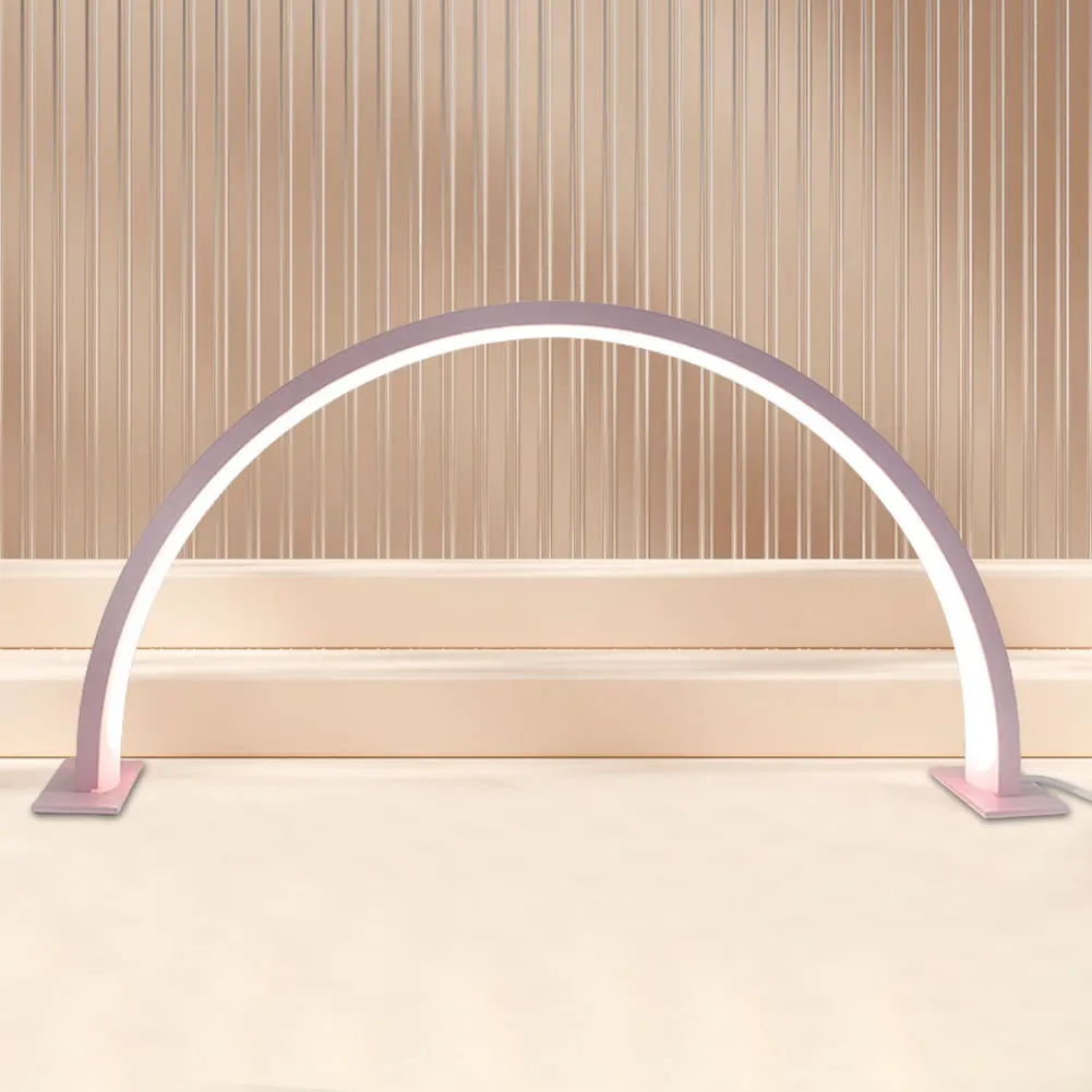 Luz de meia lua para mesa de unhas LED luz de unhas com 3 modos de cor lâmpada de mesa de unhas para salão de manicure