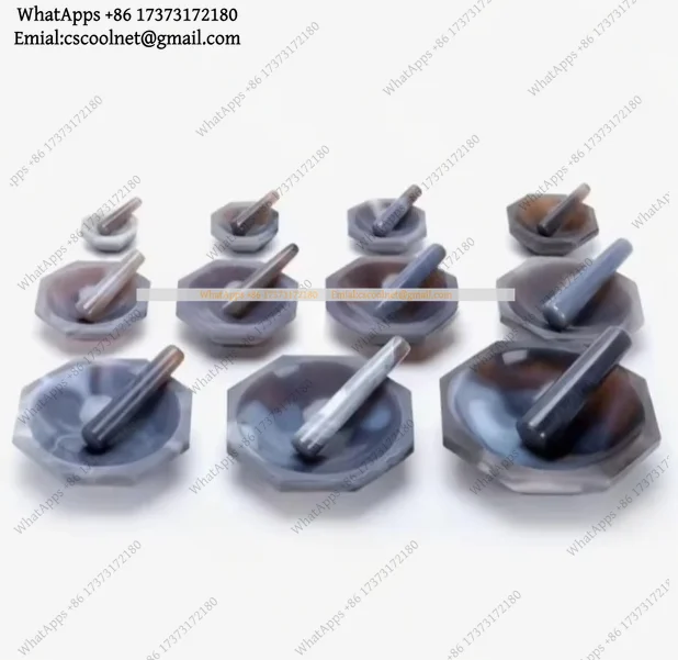 k06 k3 Natural Agate Mortar and Pestle Set Lab Grinding Bowl 110mm 120mm 150mm 160mm 200mm Replacement Part