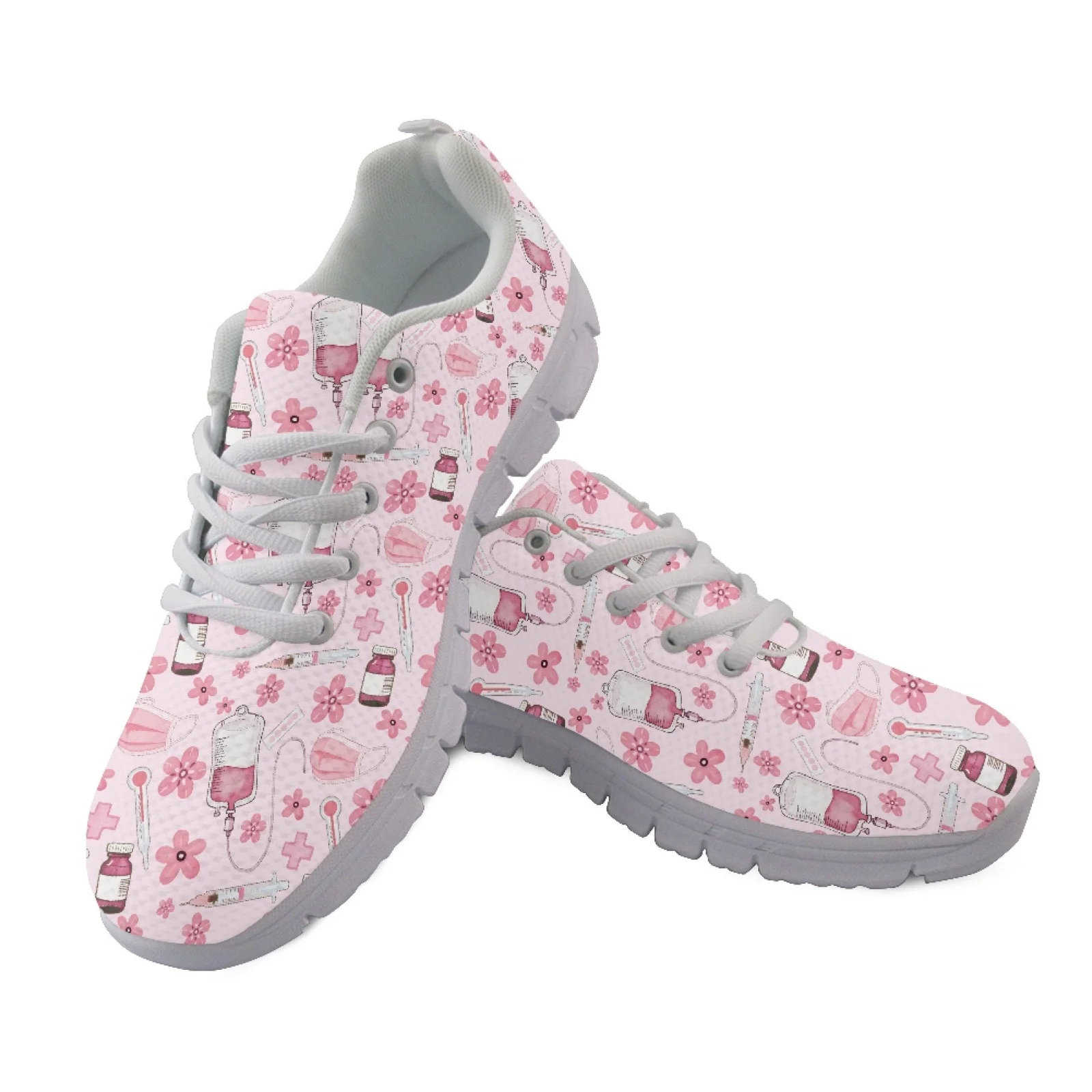 Coloranimal Medical Print Mesh & EVA Sole Women Running Shoes Low Top Tennis Shoes for Mens 2026 New