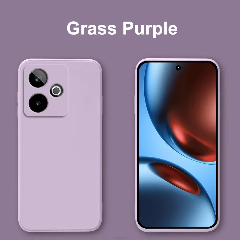 Für Realme GT 7T Fall Für Fall für Realme GT 7T Abdeckung Flüssigkeit Silikon TPU Stoßfest Monochrome Telefon Fall für Realme GT 7T Fall