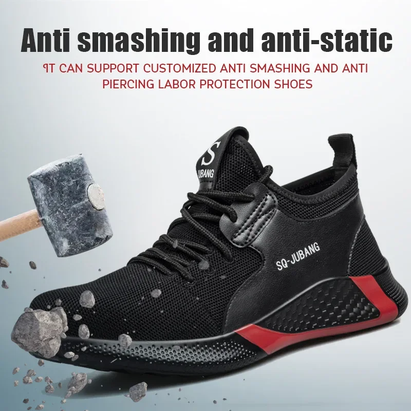 Breathable Steel Toe Anti-smashing Anti-puncture Safety Shoes Construction Site One Piece Dropshipping