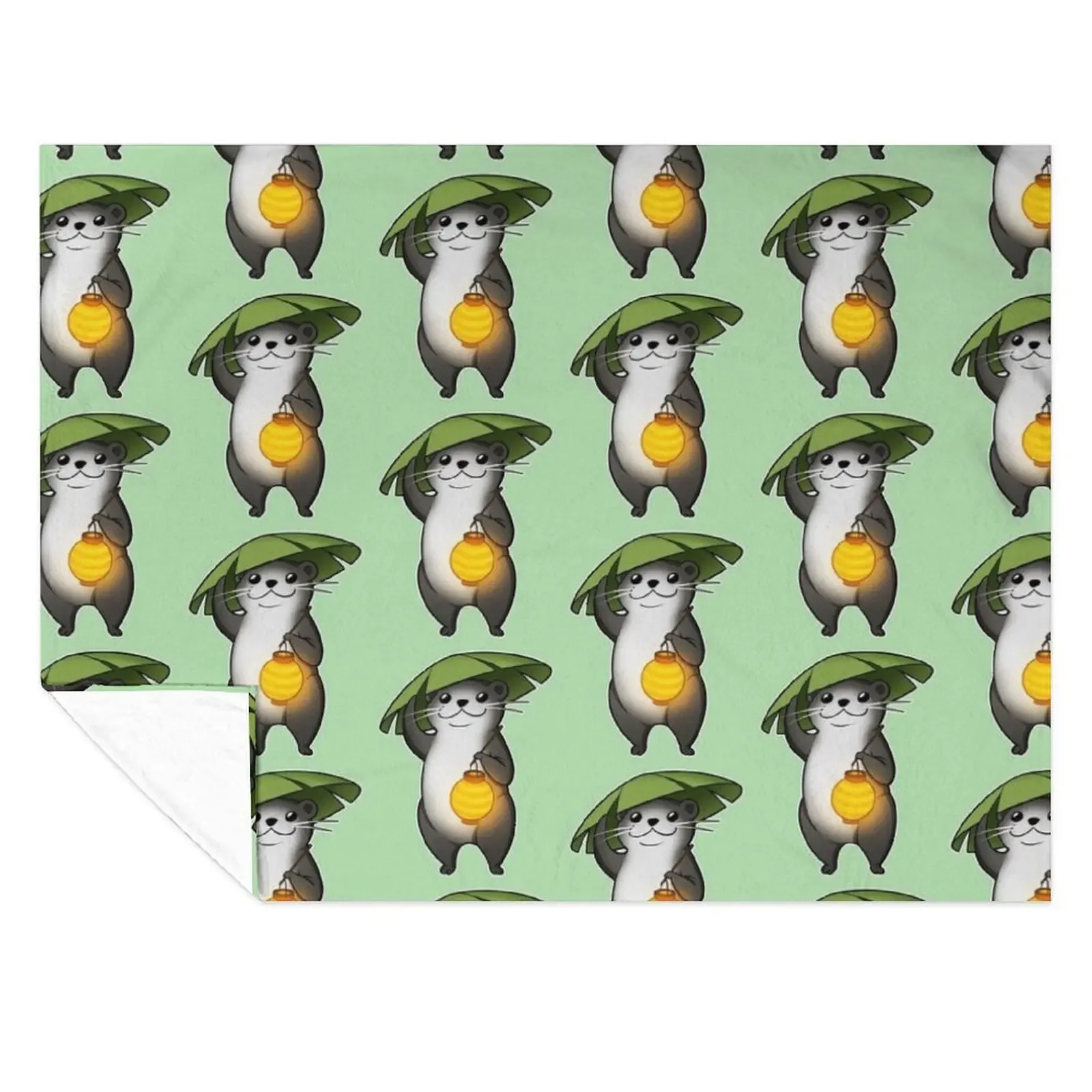 

FFXIV Odder Otter Throw Blanket halloween Flannel wednesday warm winter Blankets