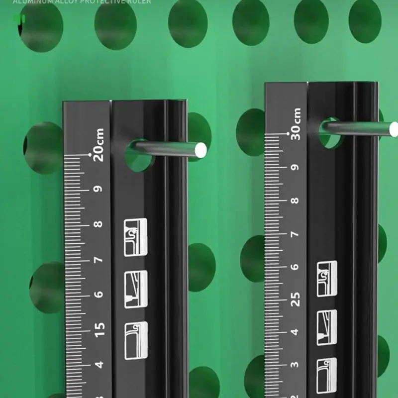 Aluminum Alloy Ruler Multipurpose Measuring Tool with Centimeter Scale 