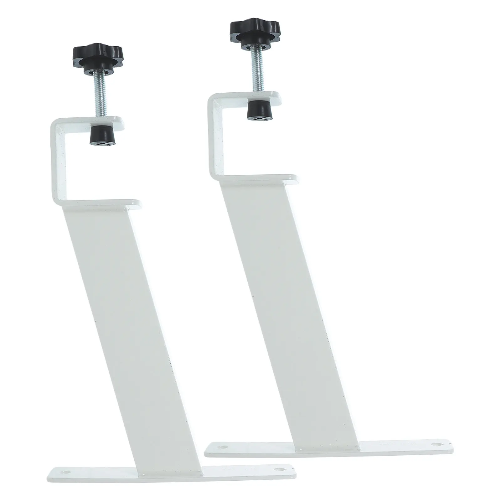 2Pcs Support Leg Clamp on Desk Bracket Heavy Duty Floating Table Extension Shelf Rack Bolt on Holder Space Saving Office Dorm