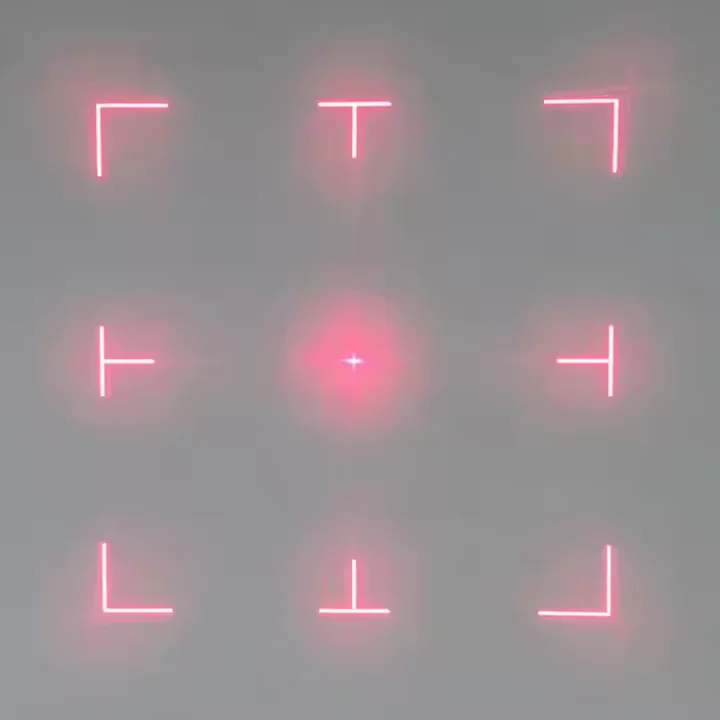 Laser Module Square DOE 34 Degree Lens with Center Point Square Frame DOE Module