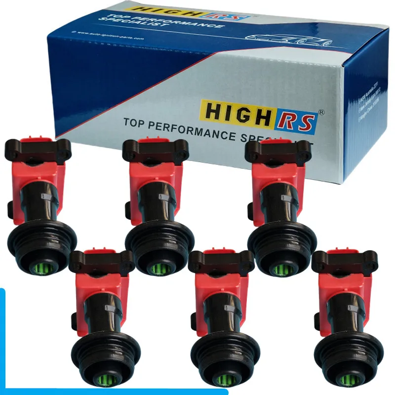 6 RED IGNITION COIL FOR Nissan Skyline R33 R34 GTR Stagea Cedric Grolia Laurel Leopard 22433-25U00 22448-25U00 MCP-1330