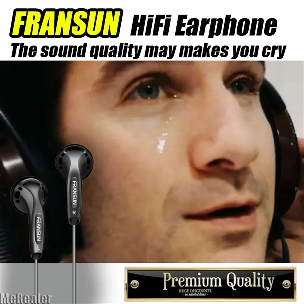Fraansun traceless 3.5mm tipo-c microfone fone de ouvido monitor 15.4mm driver dinâmico com fio alta fidelidade earbud jogo vocal iem vido mx500 pk1