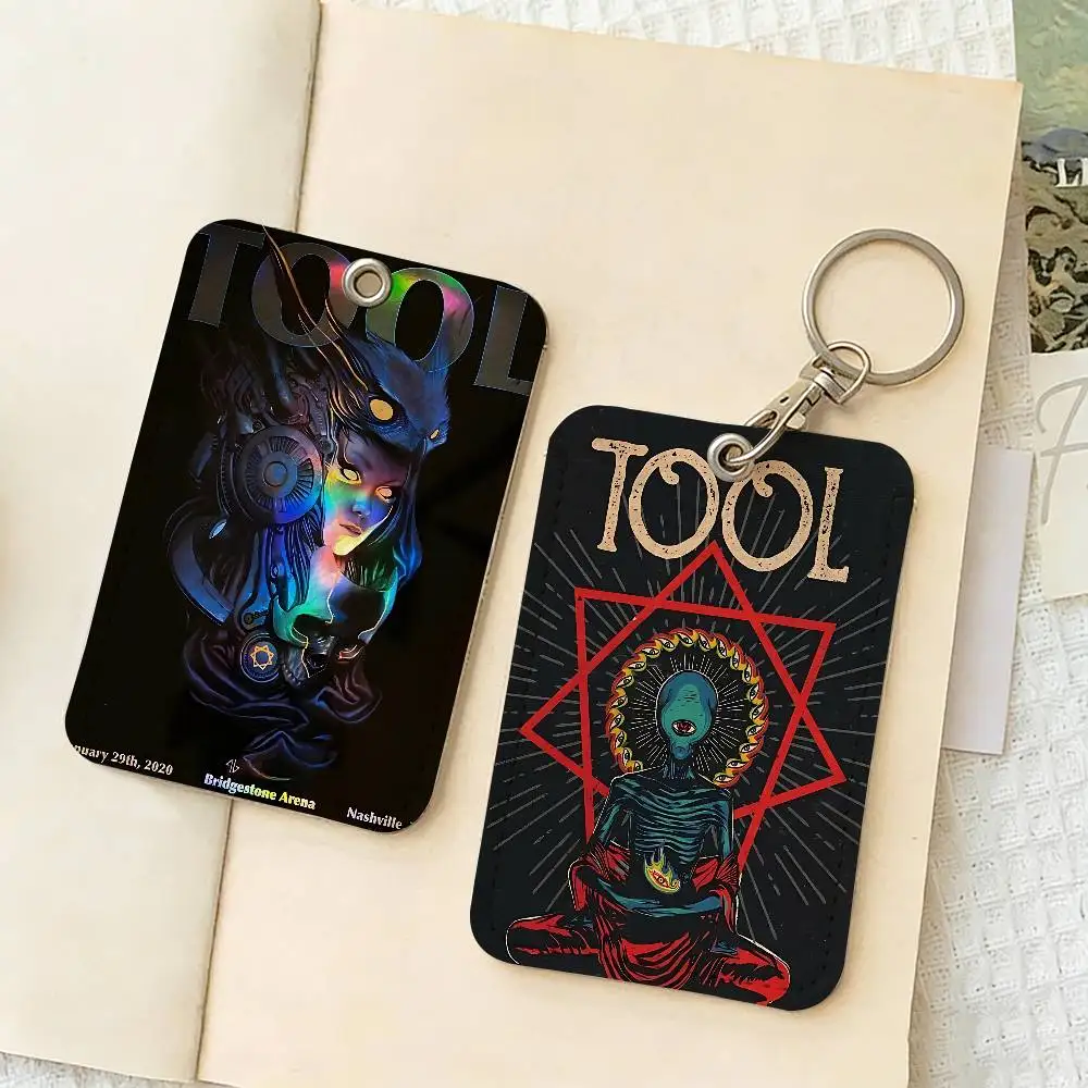 Singer T-Tool Band Bank Card,Subway, Bus Card Holder Keychain Key Ring Door Access Tags ID Card Case Keychain Access