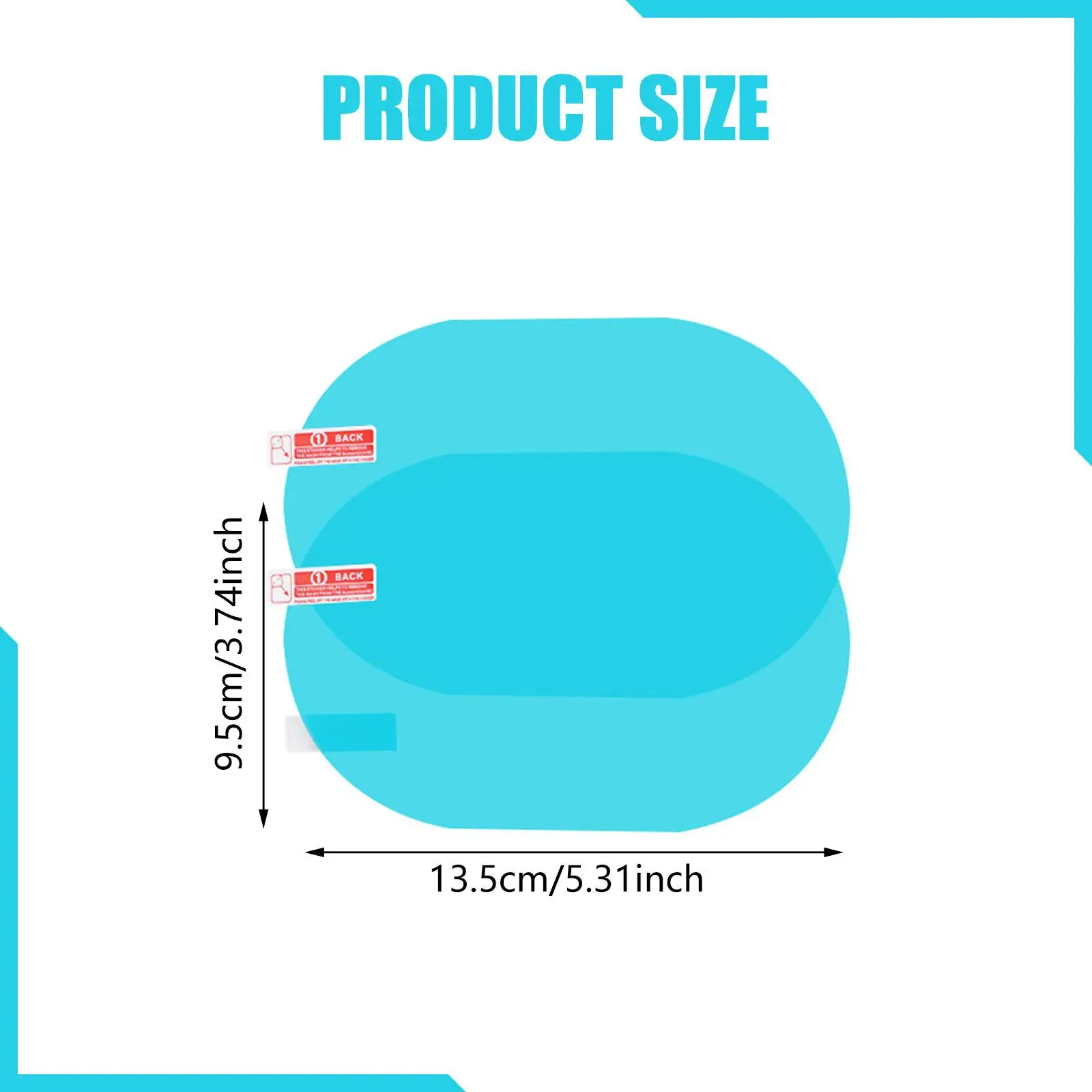PET Rainproof Film Anti Rain Mirror Sticker Nano Protective Waterproof for Car Glass Shading Blind View Mirrors