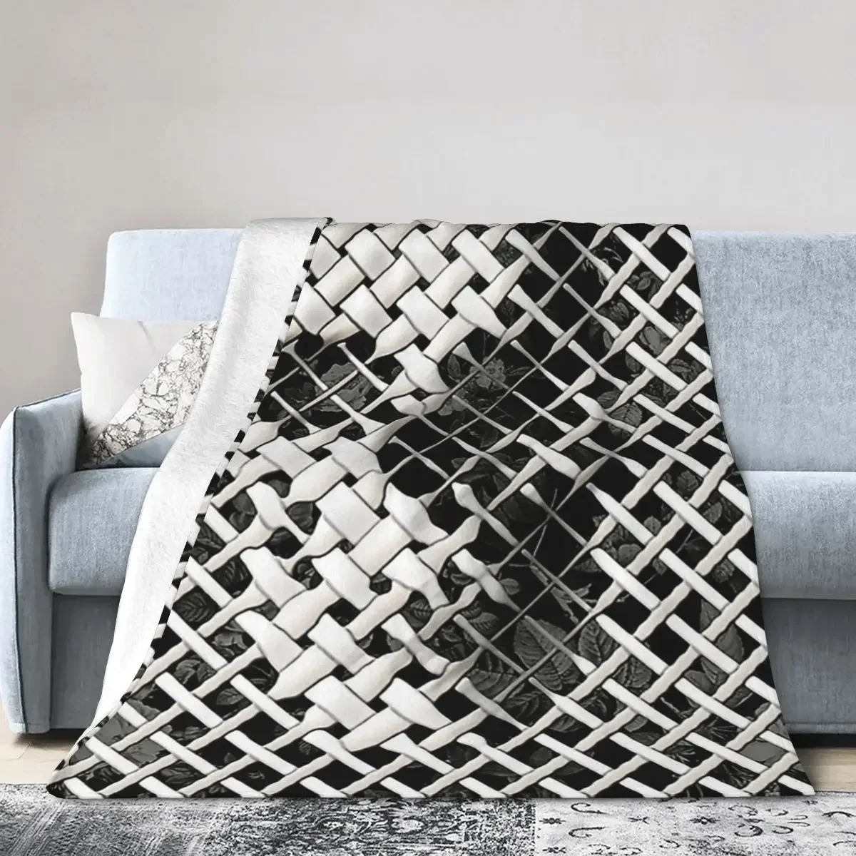 Wicker Skull Blankets Soft Warm Flannel Throw Blanket Bedspread for Bed Living room Picnic Travel Home Sofa