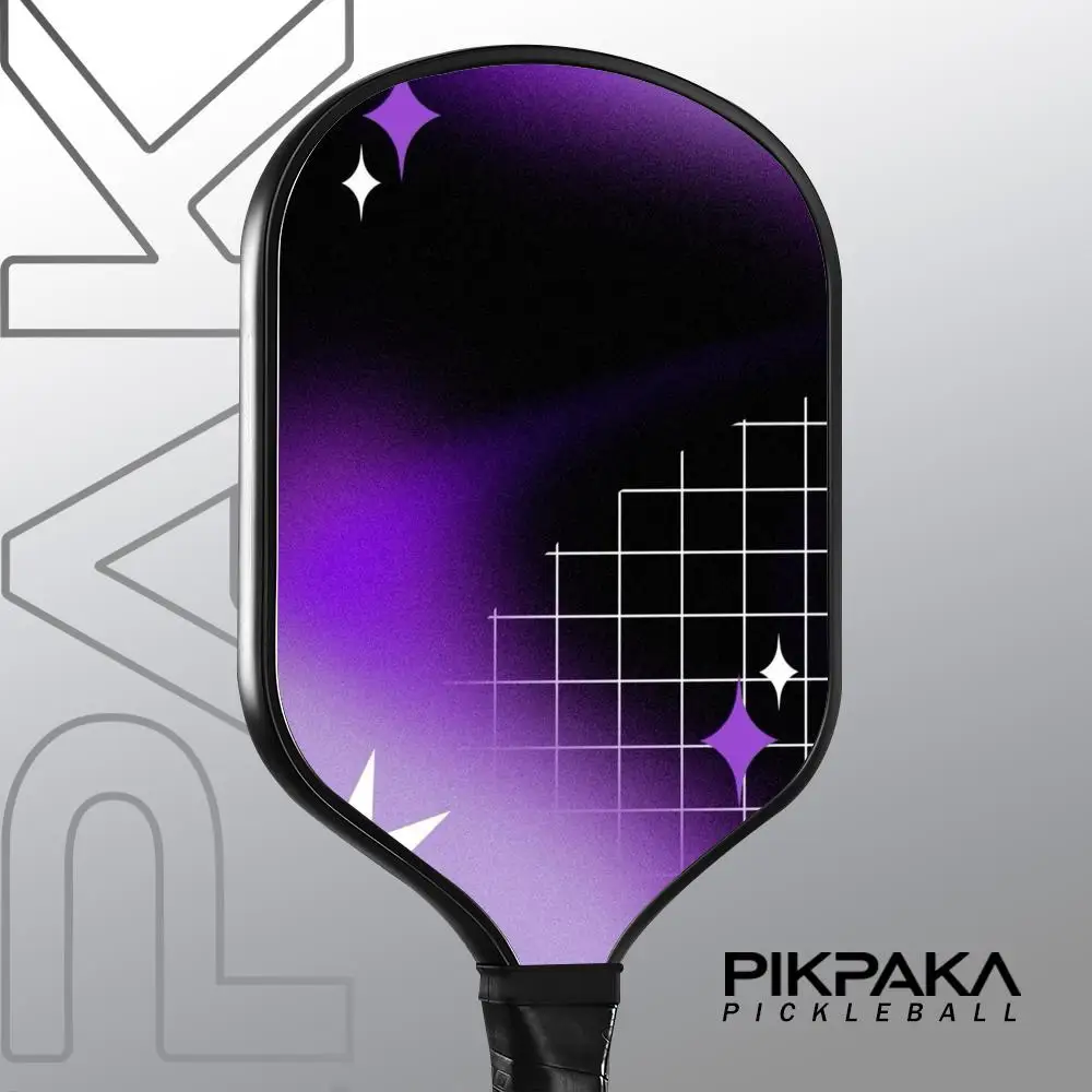 Purple Star Pickleball Paddle Set USAPA goedgekeurd T700 koolstofvezel Unibody thermogevormd met 16MM honingraatkern Power & Spin