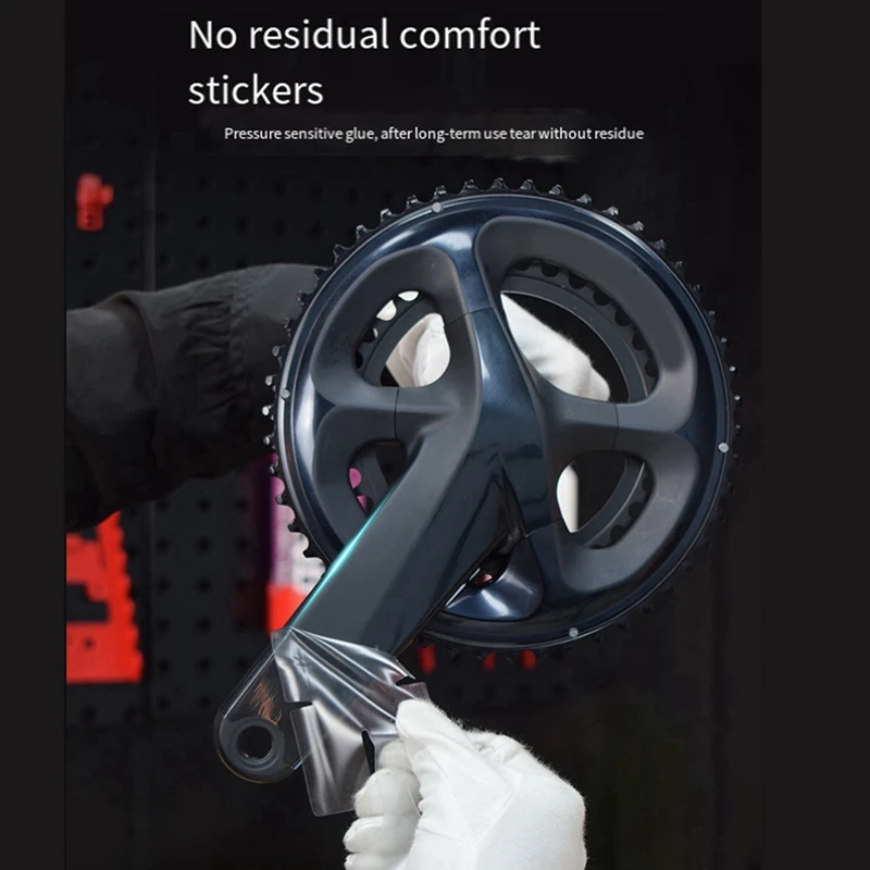 4X Bike Crank Beschermfolie Cover TPU Film Anti-Collision MTB Crank Clear Sticker Voor 3T, SRAM Rood, SRAM Force