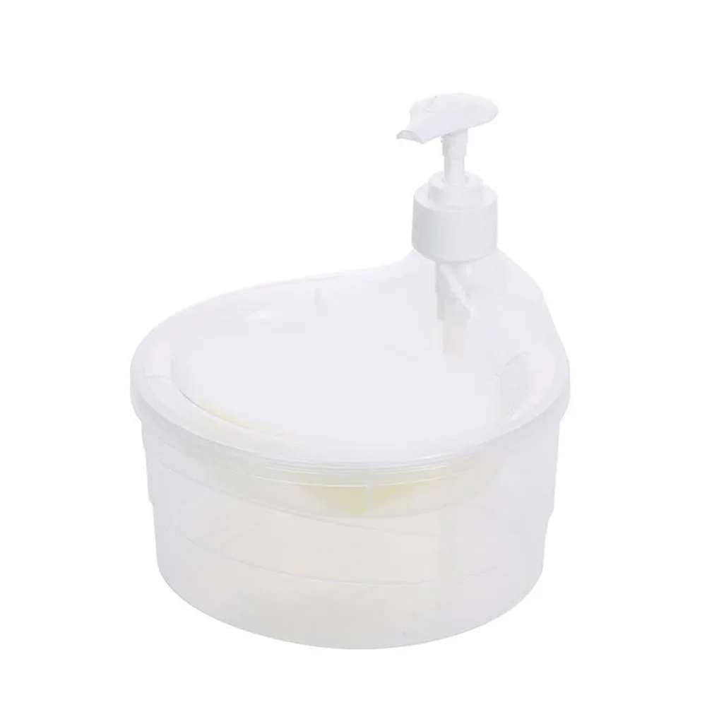 Practical Dish Brush Wash Sponge Widely Used 2 In 1 Cleaning Tools Kitchen Dishwasher PE Material Soap Dispenser