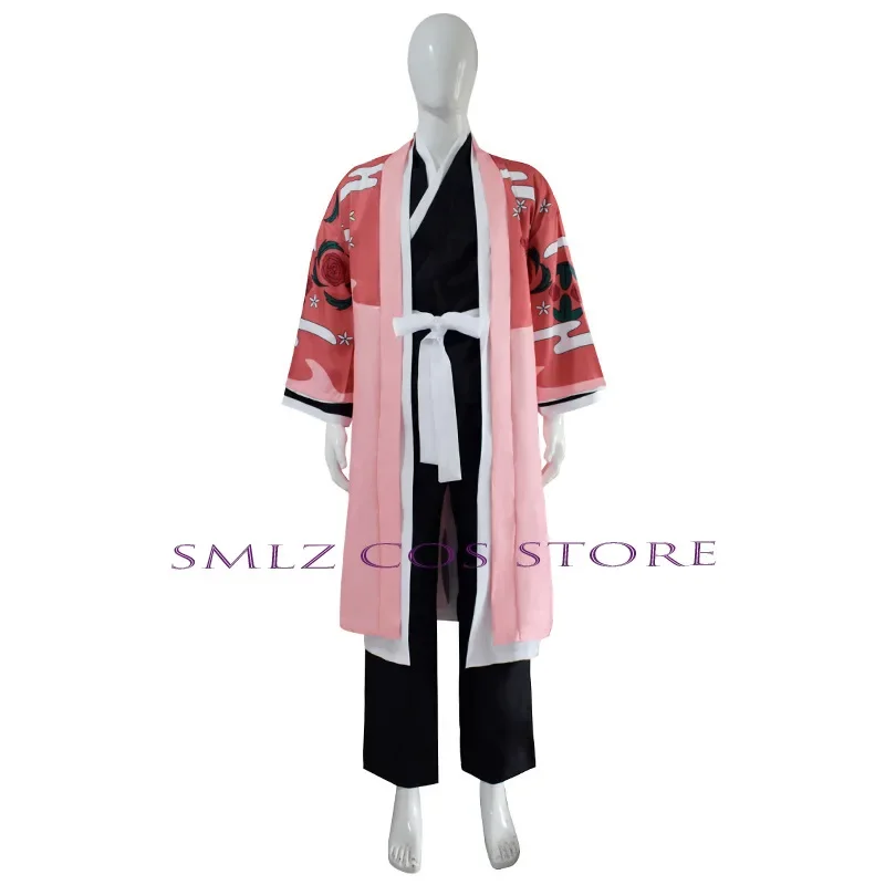Kyoraku Shunsui Cosplay Anime Bleichmittel Kostüm Uniform Kimono Umhang Set tausend Jahre Blut Krieg Halloween Outfit für Männer