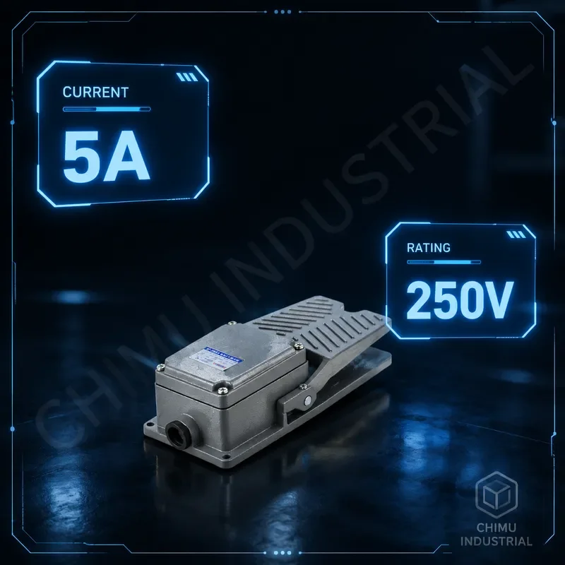 【CHIMU INDUSTRIAL】 for SZFS-4/5/6 LT3 LT4 LTH-1/6 Foot Switch Aluminum Case Silver Contact Self-reset Latch
