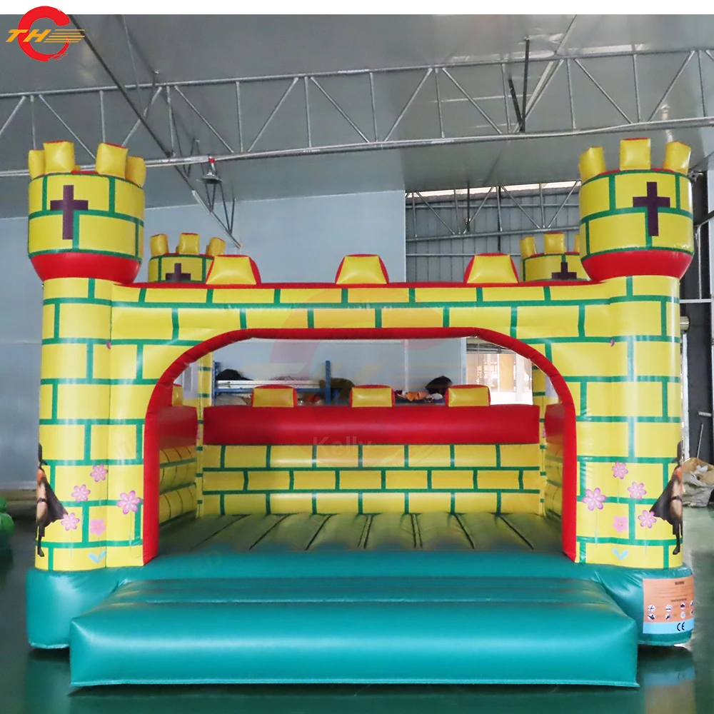 Free Door Shipping 4.5x4.5x4mH Bricks Printing Inflatable Bouncer Kids Bouncy Castle For Party Event Rental