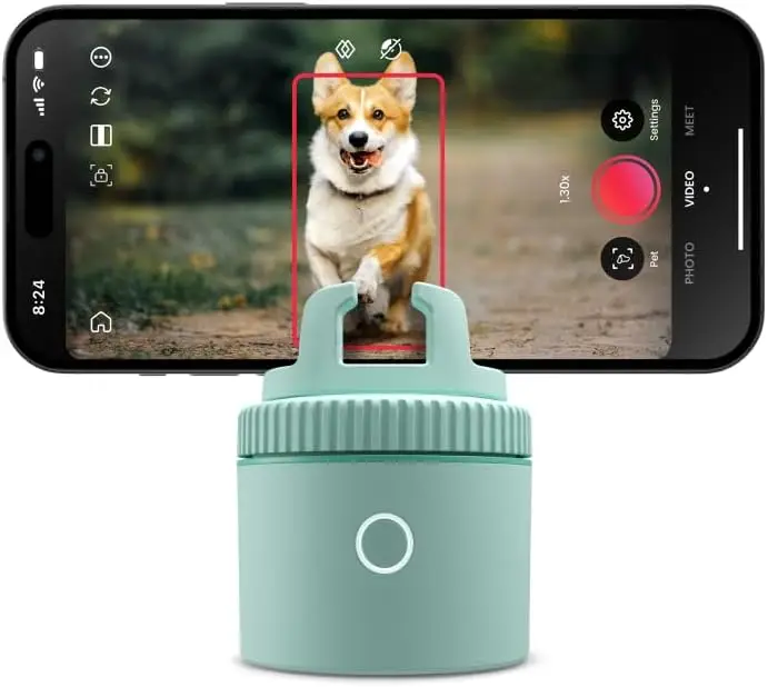 Lite Pack Auto Pet, Face and Body Tracking, Ai-Powered 360° Rotation Smartphone Holder, Four-Legged Pet Training Content Creator