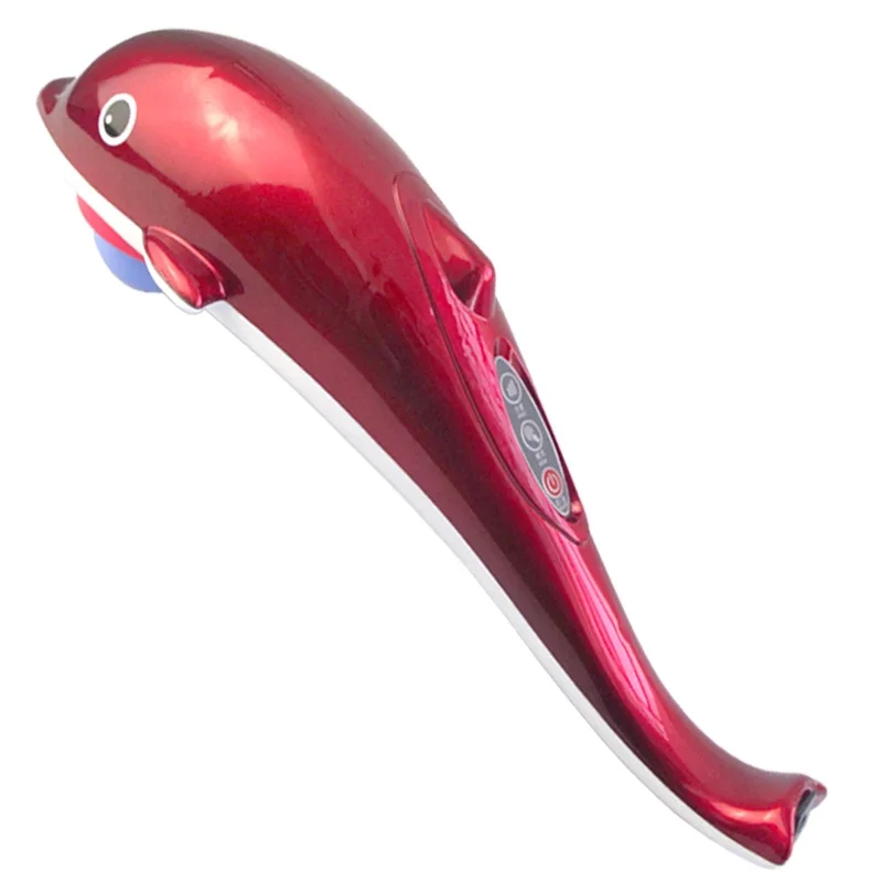 Rechargeable Dolphin Massager Electric Multifunctional Massage Stick for Shoulder, Cervical, Lumbar, Back, and Legs