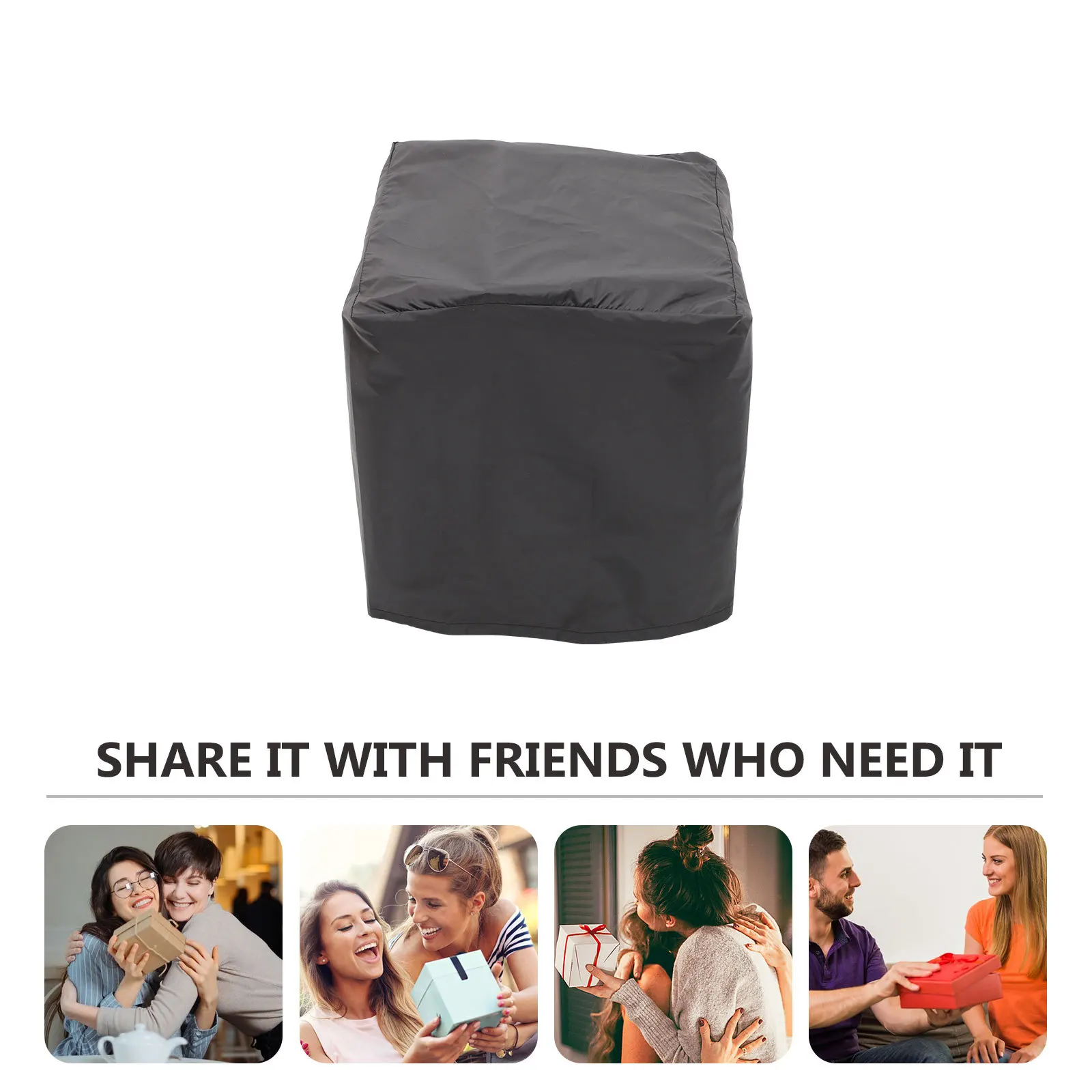 Cubierta para mesa de té al aire libre, duradera, impermeable, negra, pequeña, resistente a la intemperie, para jardín, Patio, portátil, plegable, lluvia y nieve