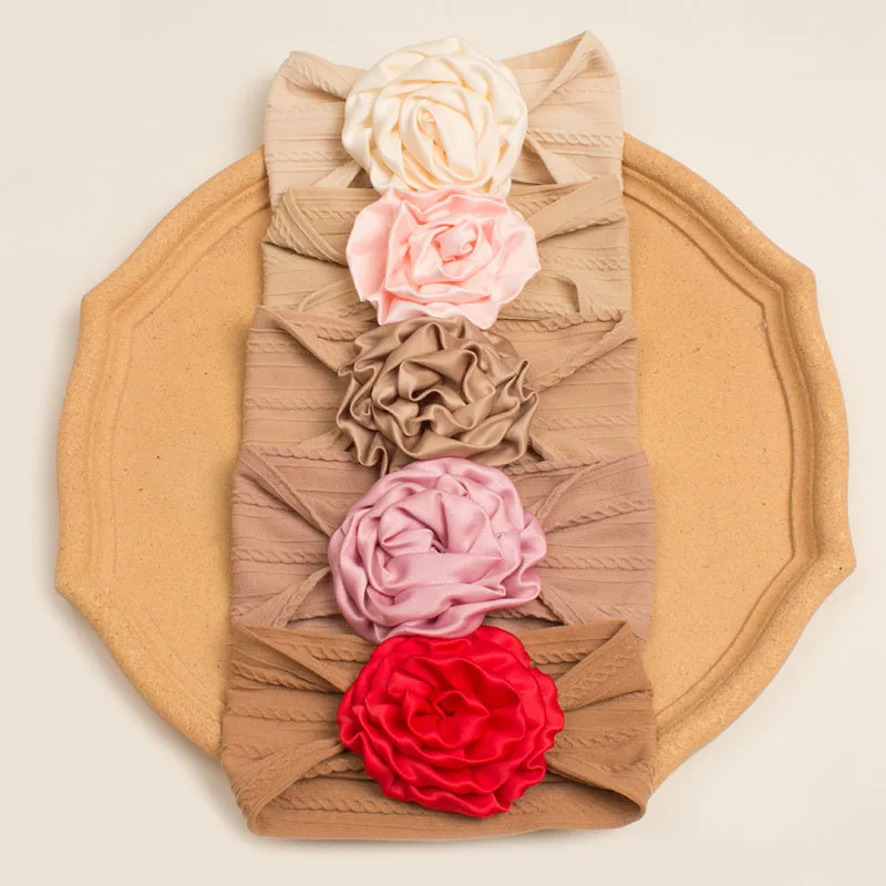 

Набор из 5 шт. детских повязок для волос с большими цветами, повязки на голову для девочек 0-2 лет, цветочные украшения для волос, мягкие эластичные повязки для новорожденных, детские аксессуары для волос