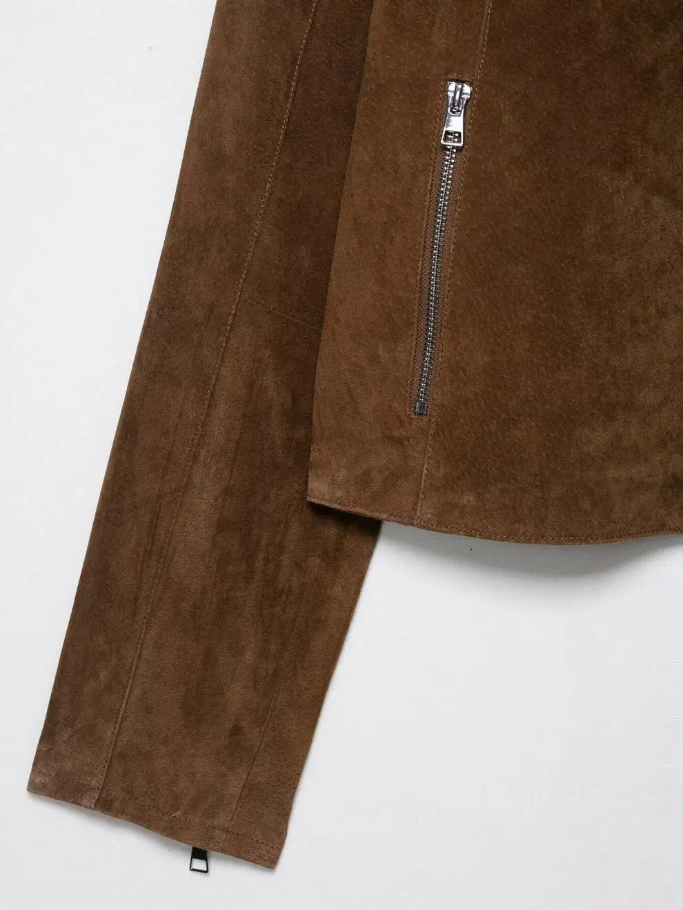 Women's Simple Comfortable Short Jacket Long Sleeve Solid Turntown Collar Zipper Short Coat New Arrivals