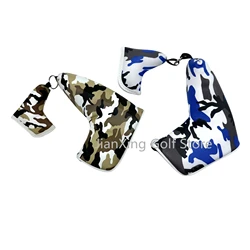 Golf Putter Cover PU Leather camouflage Pattern Golf Club Cover Blade Putter Cover Protector with Magnet Closure