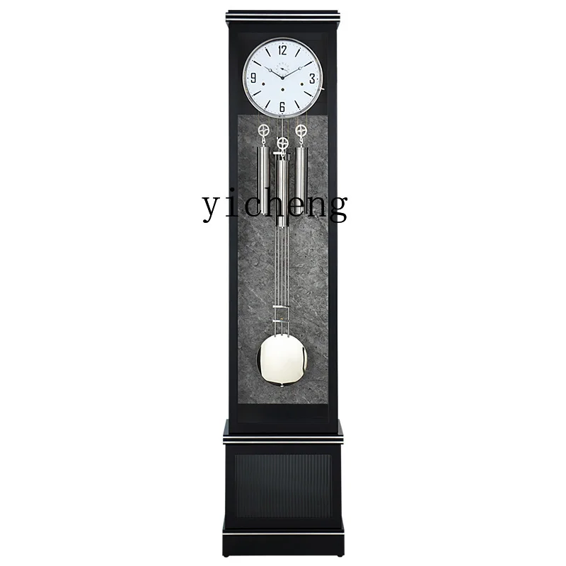 ZC Maple Leaf Clock New Chinese Imported Mechanical Movement Household Solid Wood the Grandfather Clock Modern Ornaments