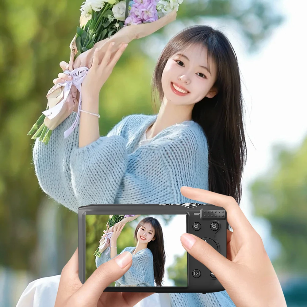 

Цифровая камера с видео 5K, 16-кратным зумом, видеорегистратор, 2,8-дюймовый ЖК-экран для подростков, начинающих и взрослых