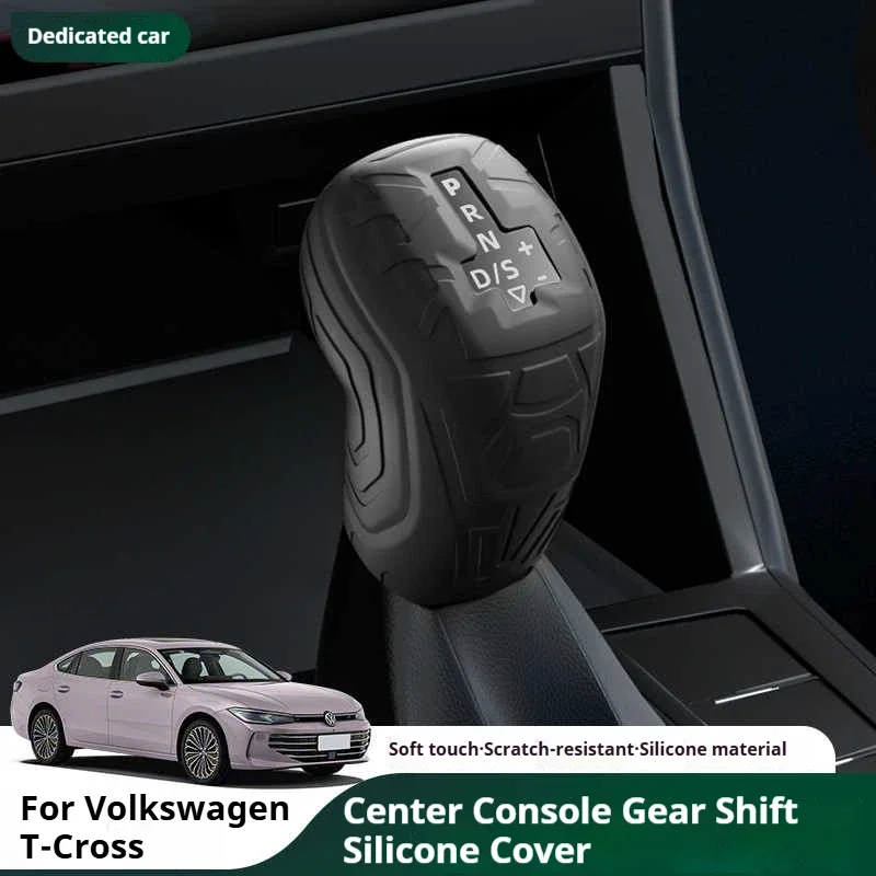 For Volkswagen T-Cross Car Silicone Automatic Gear Shift Knob Cover Tasteless Antislip Shifter Knob Protective Cover