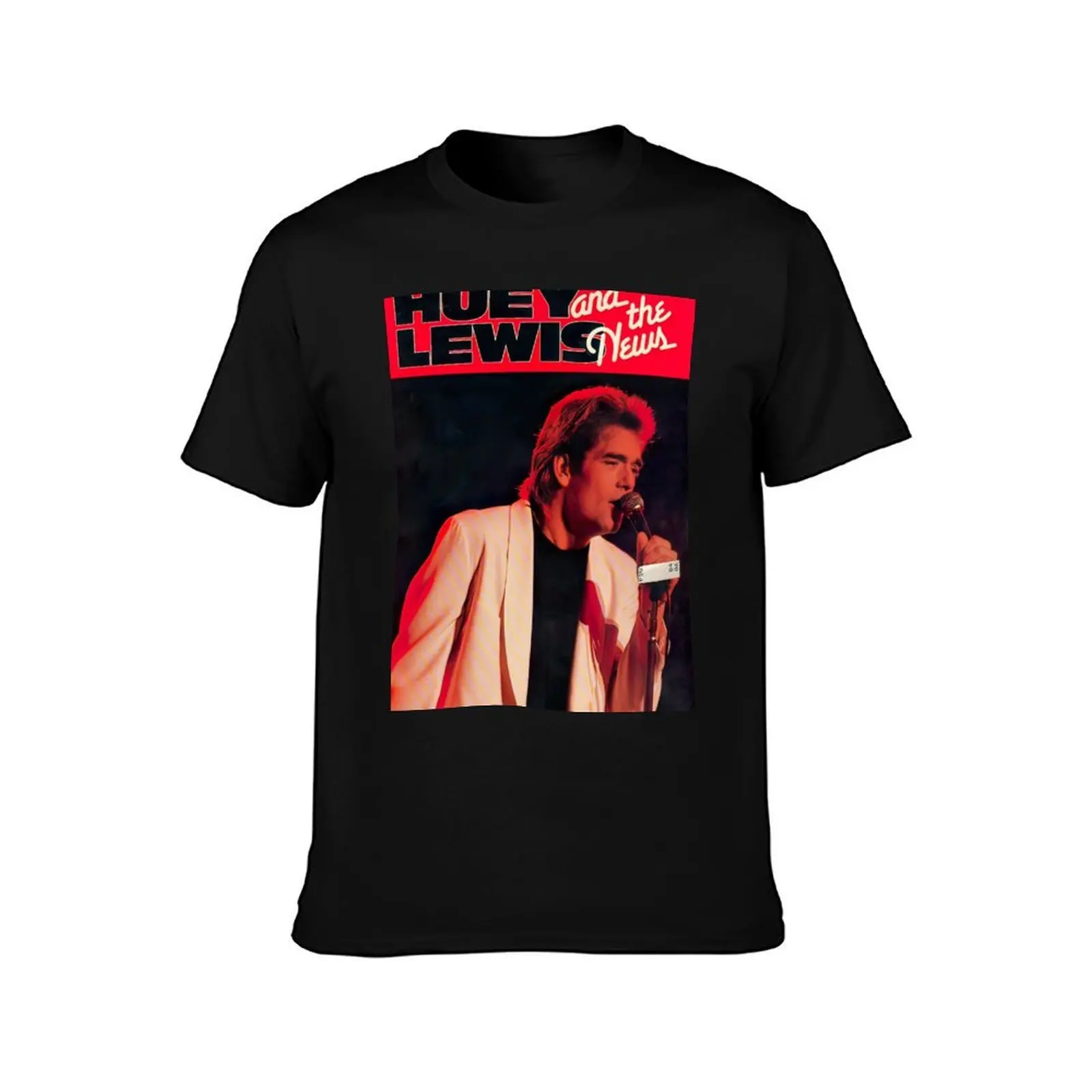 1985 Robus Books Huey Lewis News T-Shirt, Summer Casual Cotton Tee, Oversized Streetwear Tops, Vintage Graphic Print