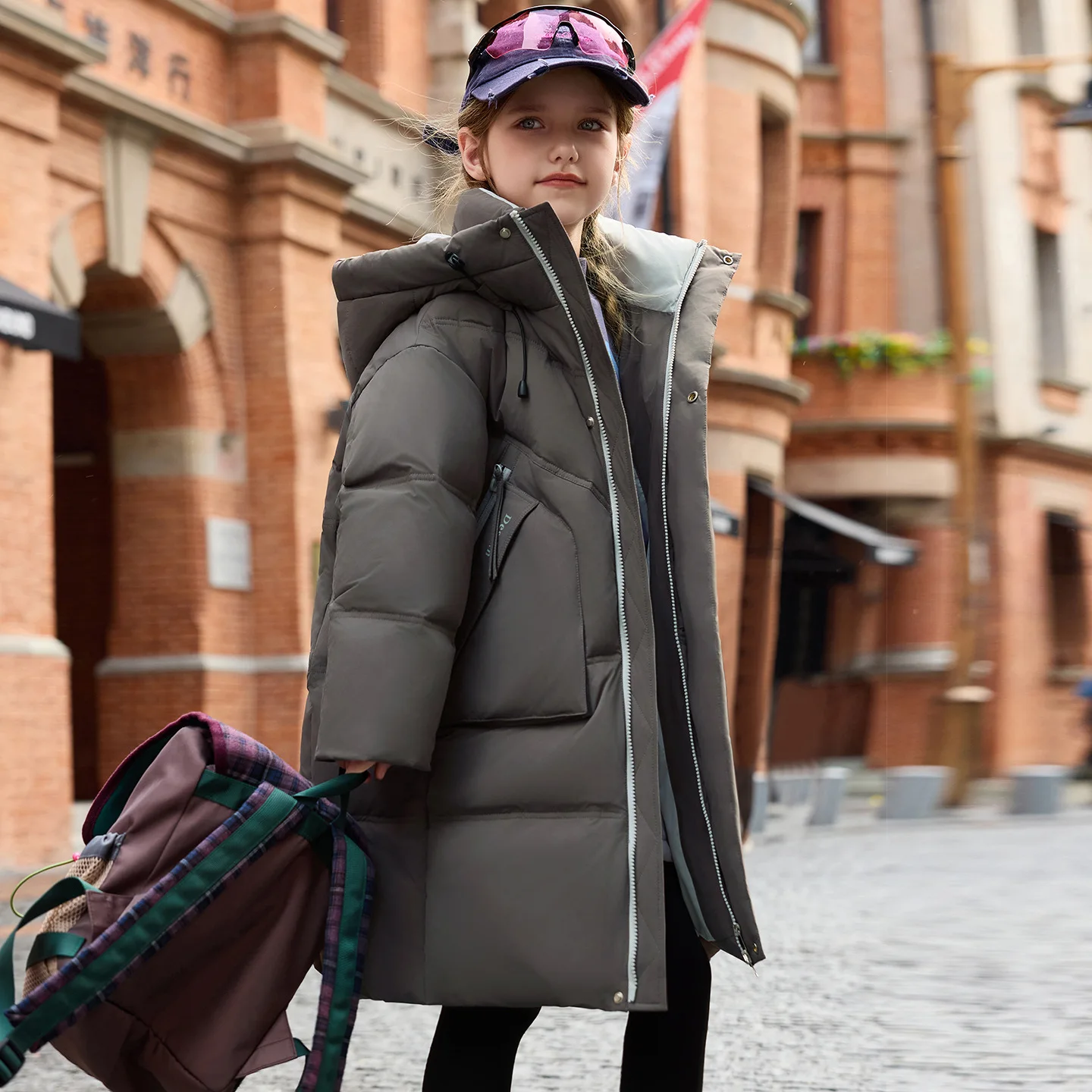 OLEKID 2025 Winter Children Girls Down Jacket Hooded Warm Long Teen Girl Jacket Coat 5-12 Years Kids Parka Girl Outerwear Puffer