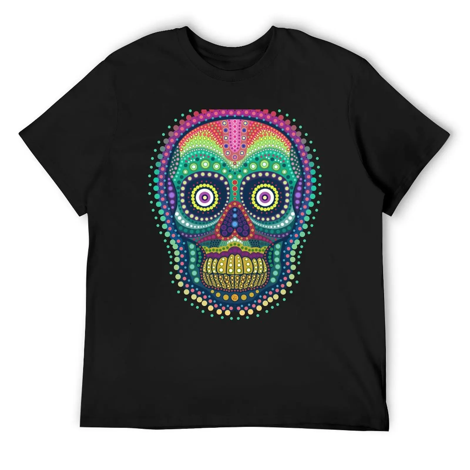 

Skull dotted T-Shirt hippie clothes blanks blacks vintage mens big and tall t shirts