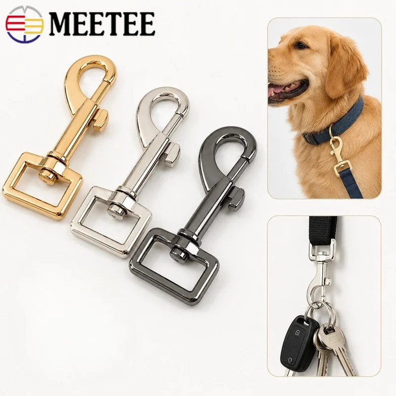 50Pcs 15/20/25mm Metal Lobster Clasp Swivel Snap Hook for Pet Leash Collar Bag Strap Keychain Narrow Webbing Hardware Accessory