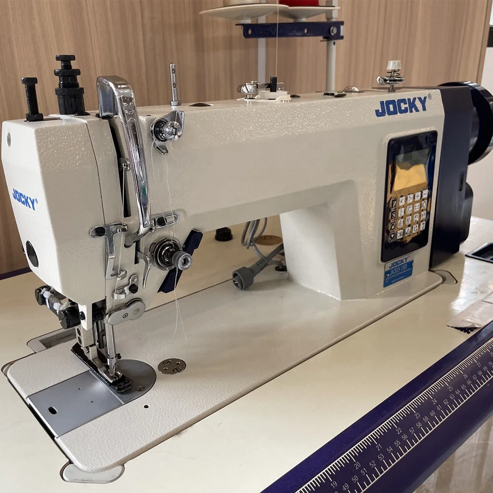 JOCKY JK303-1SB Machine à coudre informatisée pied de marche industriel cuir robuste
